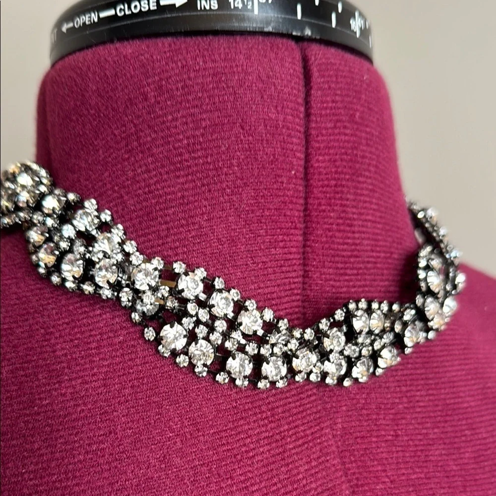 Zara rhinestone and black Necklace
